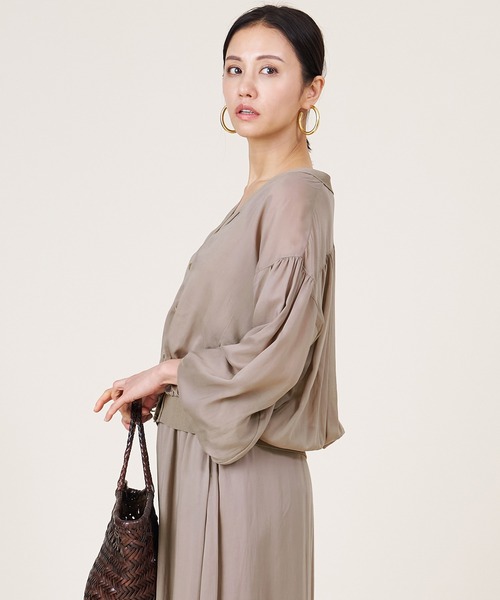 marmors（マルモア）の「【marmors】sheer gather cardigan（カーディガン/ボレロ・レディース・モカ/ブラック・36）」の22枚目の写真