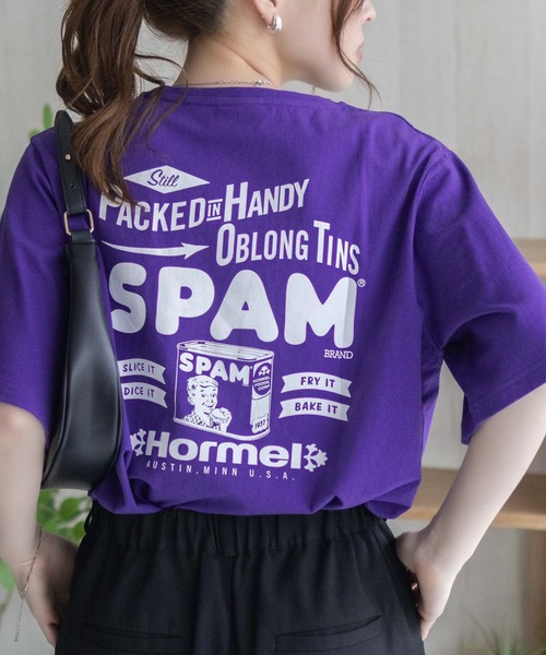 Mac-House(マックハウス)の「【SPAM】スパムグラフィックプリントTシャツ(Tシャツ/カットソー・レディース・ホワイト/ブラック/パープル系その他・M/L)」の3枚目の写真