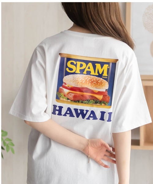 セール】【SPAM】スパムグラフィックプリントTシャツ（Tシャツ