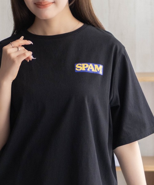 Mac-House(マックハウス)の「【SPAM】スパムグラフィックプリントTシャツ(Tシャツ/カットソー・レディース・ホワイト/ブラック/パープル系その他・M/L)」の10枚目の写真