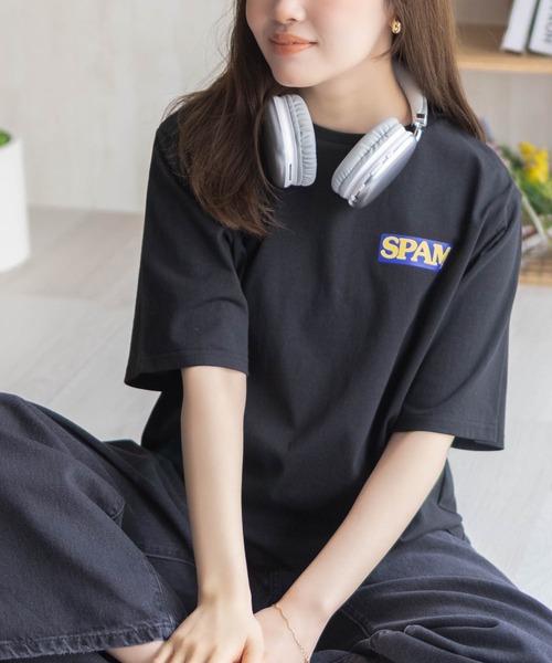 Mac-House(マックハウス)の「【SPAM】スパムグラフィックプリントTシャツ(Tシャツ/カットソー・レディース・ホワイト/ブラック/パープル系その他・M/L)」の12枚目の写真