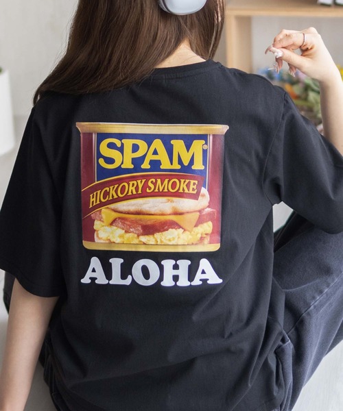 Mac-House(マックハウス)の「【SPAM】スパムグラフィックプリントTシャツ(Tシャツ/カットソー・レディース・ホワイト/ブラック/パープル系その他・M/L)」の13枚目の写真