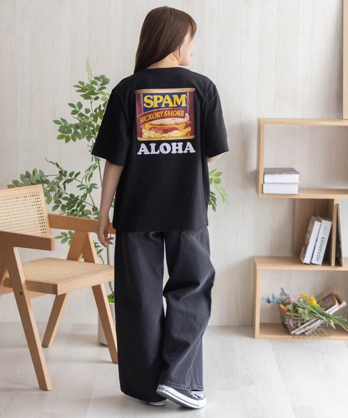 Mac-House(マックハウス)の「【SPAM】スパムグラフィックプリントTシャツ(Tシャツ/カットソー・レディース・ホワイト/ブラック/パープル系その他・M/L)」の14枚目の写真