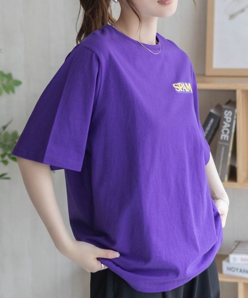 Mac-House(マックハウス)の「【SPAM】スパムグラフィックプリントTシャツ(Tシャツ/カットソー・レディース・ホワイト/ブラック/パープル系その他・M/L)」の16枚目の写真