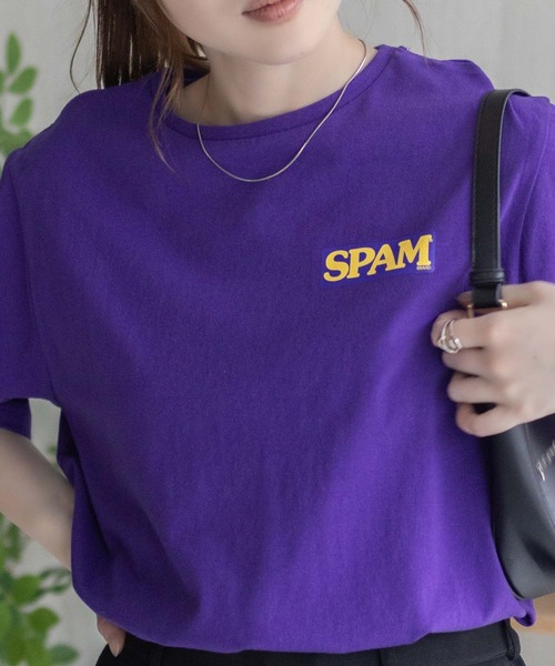 Mac-House(マックハウス)の「【SPAM】スパムグラフィックプリントTシャツ(Tシャツ/カットソー・レディース・ホワイト/ブラック/パープル系その他・M/L)」の19枚目の写真
