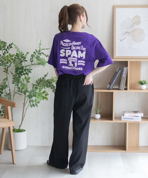 Mac-House(マックハウス)の「【SPAM】スパムグラフィックプリントTシャツ(Tシャツ/カットソー・レディース・ホワイト/ブラック/パープル系その他・M/L)」の21枚目の写真