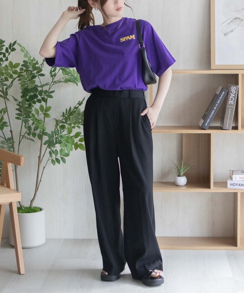 Mac-House(マックハウス)の「【SPAM】スパムグラフィックプリントTシャツ(Tシャツ/カットソー・レディース・ホワイト/ブラック/パープル系その他・M/L)」の22枚目の写真