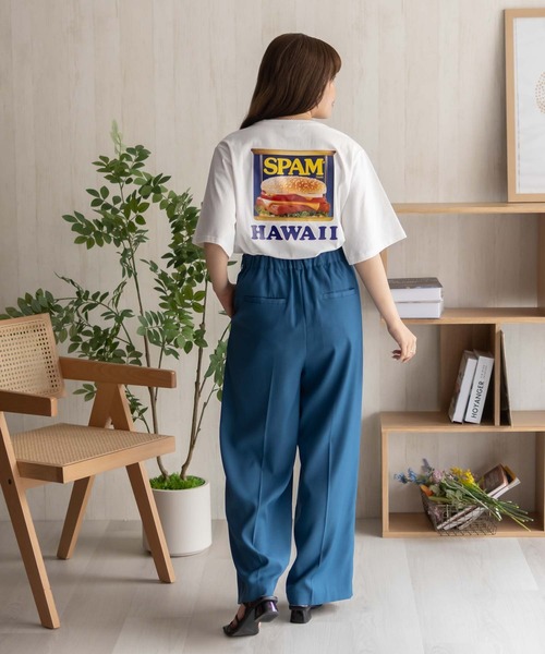 Mac-House(マックハウス)の「【SPAM】スパムグラフィックプリントTシャツ(Tシャツ/カットソー・レディース・ホワイト/ブラック/パープル系その他・M/L)」の9枚目の写真