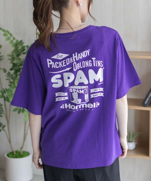 Mac-House(マックハウス)の「【SPAM】スパムグラフィックプリントTシャツ(Tシャツ/カットソー・レディース・ホワイト/ブラック/パープル系その他・M/L)」の17枚目の写真