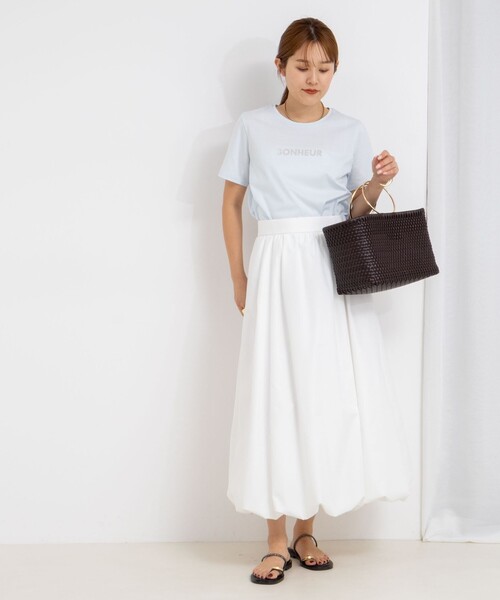 NOLLEY’S（ノーリーズ）の「プリントTシャツ（Tシャツ/カットソー・レディース・アイボリー/サックスブルー/ベビーピンク/ホワイト系その他4/ホワイト・38）」の15枚目の写真