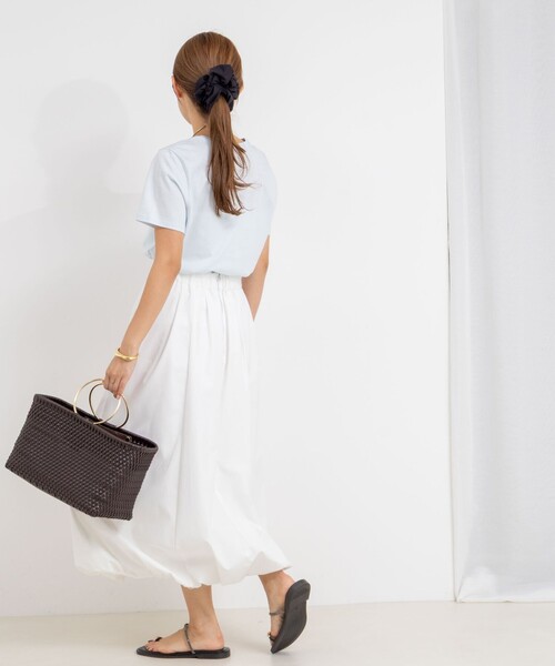 NOLLEY’S（ノーリーズ）の「プリントTシャツ（Tシャツ/カットソー・レディース・アイボリー/サックスブルー/ベビーピンク/ホワイト系その他4/ホワイト・38）」の17枚目の写真