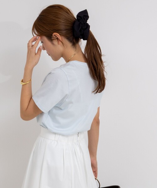 NOLLEY’S（ノーリーズ）の「プリントTシャツ（Tシャツ/カットソー・レディース・アイボリー/サックスブルー/ベビーピンク/ホワイト系その他4/ホワイト・38）」の20枚目の写真