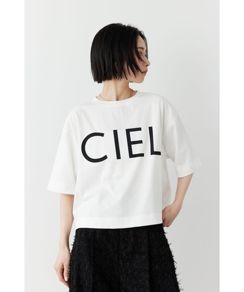 Limue(リミュ)の「プリントロゴTシャツ(CIEL)(Tシャツ/カットソー・レディース・オフホワイト/ブラック・FREE)」の5枚目の写真