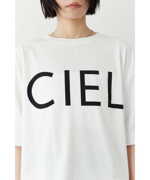Limue(リミュ)の「プリントロゴTシャツ(CIEL)(Tシャツ/カットソー・レディース・オフホワイト/ブラック・FREE)」の6枚目の写真