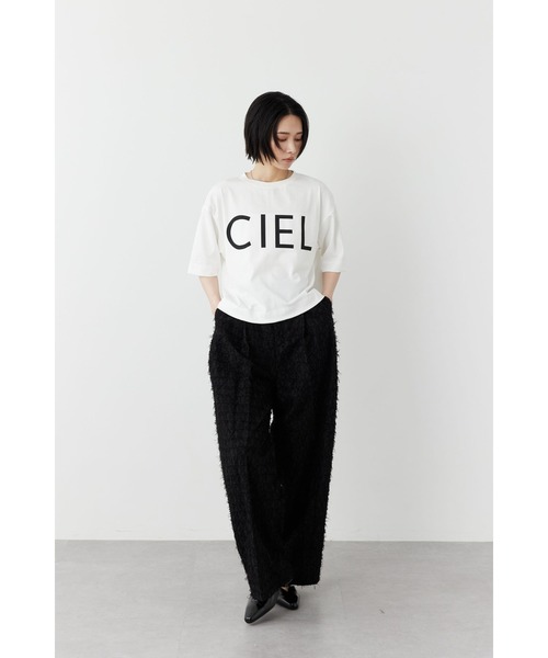 Limue(リミュ)の「プリントロゴTシャツ(CIEL)(Tシャツ/カットソー・レディース・オフホワイト/ブラック・FREE)」の7枚目の写真