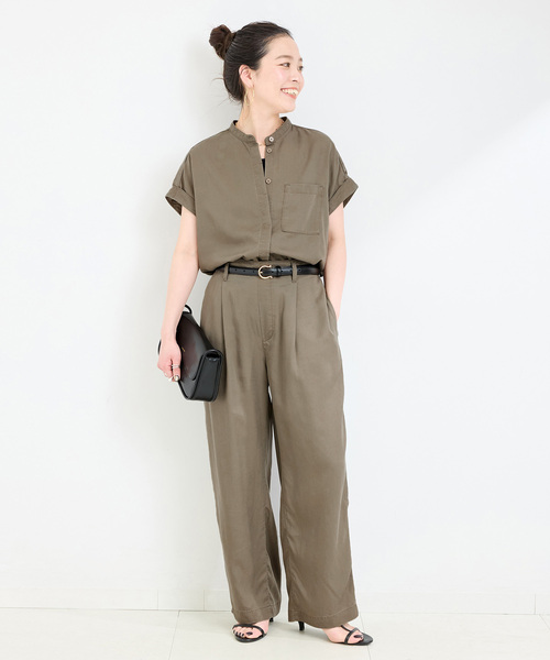 B.C STOCK(ベーセーストック)の「《追加4》手洗い可 / セルロースシャツ(シャツ/ブラウス・レディース・ベージュ系その他/ブルー系その他/ブラック/カーキ・FREE)」の21枚目の写真