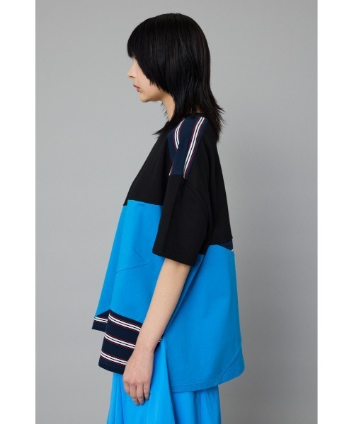 HeRIN.CYE（ヘリンドットサイ）の「Switching cut tops　スイッチングカットトップス（Tシャツ/カットソー・レディース・ブラック/オフホワイト・FREE）」の4枚目の写真