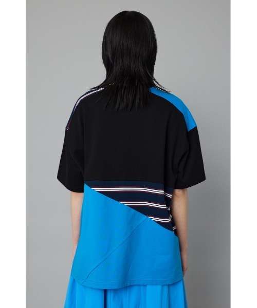 HeRIN.CYE（ヘリンドットサイ）の「Switching cut tops　スイッチングカットトップス（Tシャツ/カットソー・レディース・ブラック/オフホワイト・FREE）」の5枚目の写真