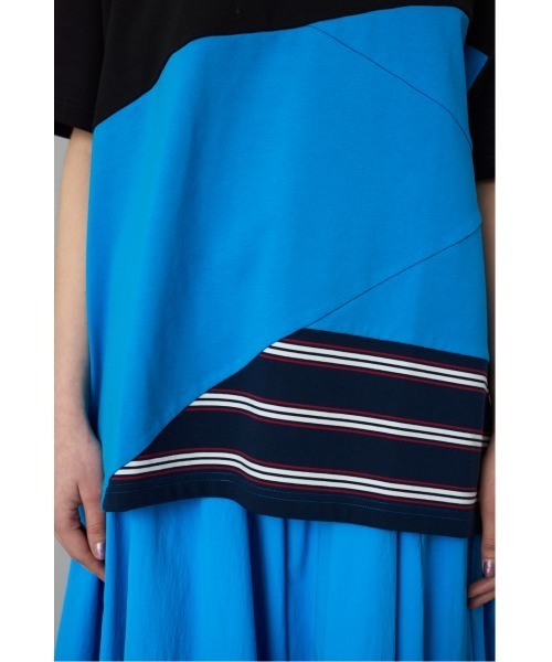 HeRIN.CYE（ヘリンドットサイ）の「Switching cut tops　スイッチングカットトップス（Tシャツ/カットソー・レディース・ブラック/オフホワイト・FREE）」の12枚目の写真