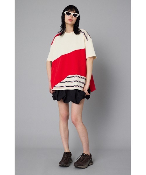 HeRIN.CYE（ヘリンドットサイ）の「Switching cut tops　スイッチングカットトップス（Tシャツ/カットソー・レディース・ブラック/オフホワイト・FREE）」の13枚目の写真