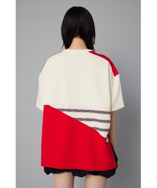 HeRIN.CYE（ヘリンドットサイ）の「Switching cut tops　スイッチングカットトップス（Tシャツ/カットソー・レディース・ブラック/オフホワイト・FREE）」の15枚目の写真