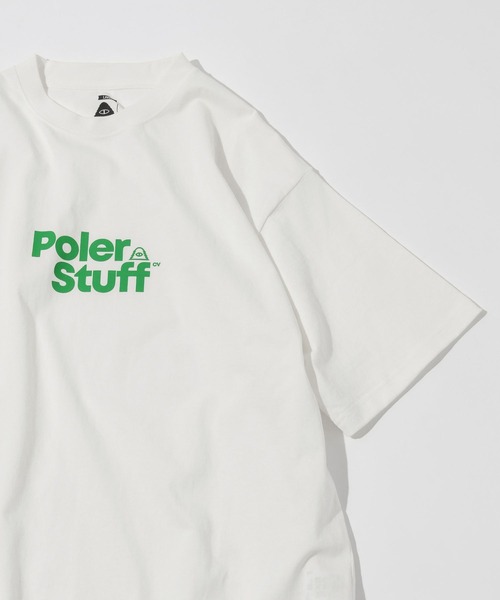 POLeR(ポーラー)の「【POLeR/ポーラー】ロゴプリント/オーバーサイズTシャツ(Tシャツ/カットソー・メンズ・ホワイト/ブラック/オフホワイト/グレー/ブラック系その他・LARGE/MEDIUM)」の2枚目の写真