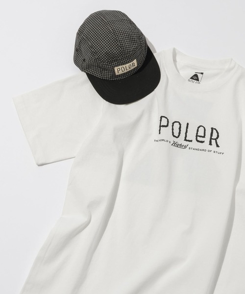 POLeR(ポーラー)の「【POLeR/ポーラー】ロゴプリント/オーバーサイズTシャツ(Tシャツ/カットソー・メンズ・ホワイト/ブラック/オフホワイト/グレー/ブラック系その他・LARGE/MEDIUM)」の3枚目の写真
