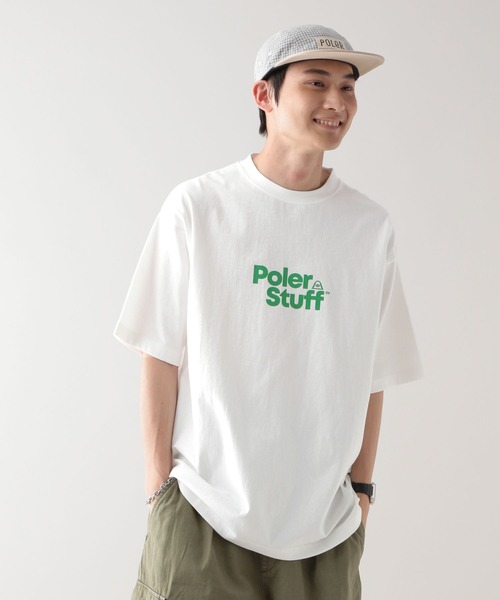 POLeR(ポーラー)の「【POLeR/ポーラー】ロゴプリント/オーバーサイズTシャツ(Tシャツ/カットソー・メンズ・ホワイト/ブラック/オフホワイト/グレー/ブラック系その他・LARGE/MEDIUM)」の8枚目の写真