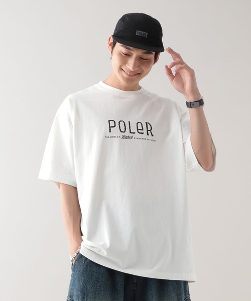 POLeR(ポーラー)の「【POLeR/ポーラー】ロゴプリント/オーバーサイズTシャツ(Tシャツ/カットソー・メンズ・ホワイト/ブラック/オフホワイト/グレー/ブラック系その他・LARGE/MEDIUM)」の14枚目の写真