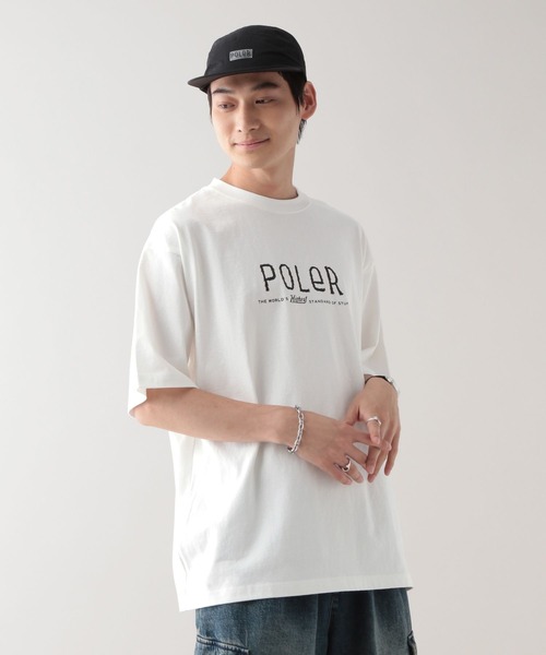 POLeR(ポーラー)の「【POLeR/ポーラー】ロゴプリント/オーバーサイズTシャツ(Tシャツ/カットソー・メンズ・ホワイト/ブラック/オフホワイト/グレー/ブラック系その他・LARGE/MEDIUM)」の15枚目の写真