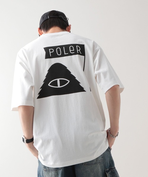 POLeR(ポーラー)の「【POLeR/ポーラー】ロゴプリント/オーバーサイズTシャツ(Tシャツ/カットソー・メンズ・ホワイト/ブラック/オフホワイト/グレー/ブラック系その他・LARGE/MEDIUM)」の16枚目の写真