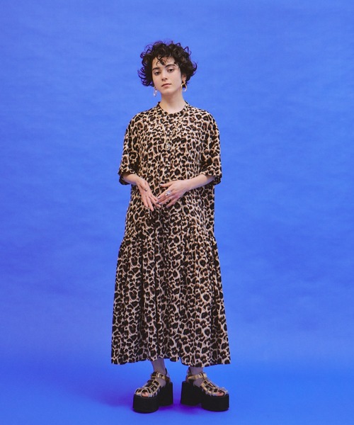 kaya modellyレオパードワンピース Whim Gazette(ウィム ガゼット)の【15th Anniversary】レオパード