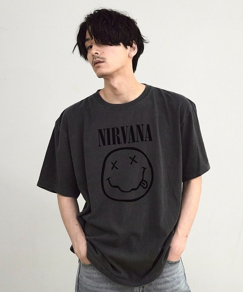 関送込*boohoo*トールオーバー ニルヴァーナ プリントTシャツ ビンテージ90's○DEADSTOCK NIRVANA Heart Shaped Boxコット