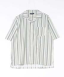 【Blue Standard:ブルースタンダード】デオドラントドライ 吸水速乾 UVカット ストレッチ無地 ストライプ オープンカラーシャツ 開襟シャツ