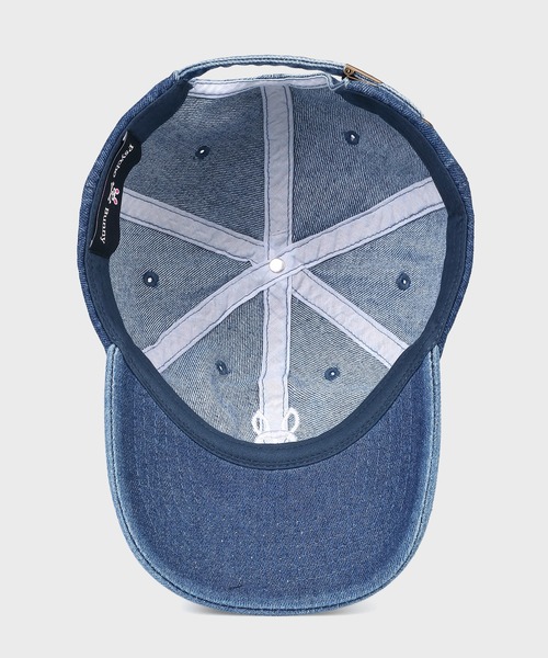Psycho Bunny（サイコバニー）の「ベーシックロゴ デニムキャップ（キャップ・メンズ・ブラック/ダークインディゴブルー・FREE）」の5枚目の写真