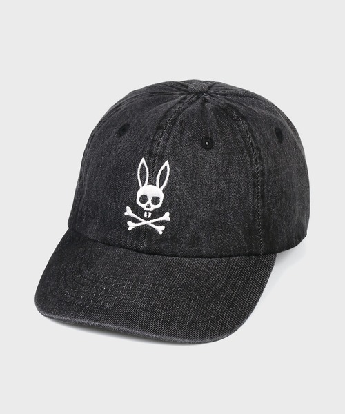Psycho Bunny（サイコバニー）の「ベーシックロゴ デニムキャップ（キャップ・メンズ・ブラック/ダークインディゴブルー・FREE）」の6枚目の写真