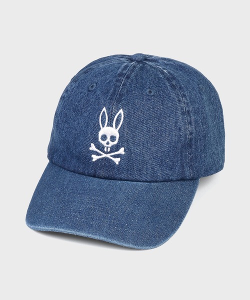 Psycho Bunny（サイコバニー）の「ベーシックロゴ デニムキャップ（キャップ・メンズ・ブラック/ダークインディゴブルー・FREE）」の7枚目の写真