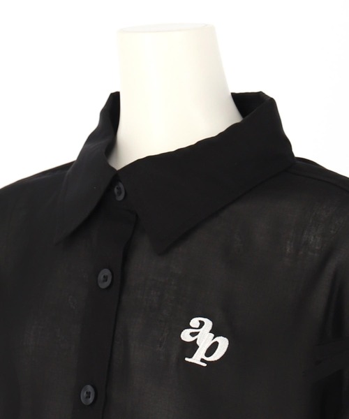 ANAP kids（アナップキッズ）の「肩リボン シアー デザイン シャツ ブラウス 【ジュニアお揃い】（シャツ/ブラウス・キッズ・スミクロ/ラベンダー/ホワイト/ブラック×ホワイト/ベージュ・120cm/110cm/130cm）」の18枚目の写真