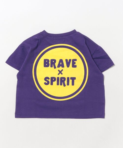 LSP WOW(エルエスピーワオ)の「【LSP WOW!】バックプリント半袖Tee(Tシャツ/カットソー・キッズ・ライム/ブルー/ブラック/アイボリー/オレンジ/ネイビー/パープル/レッド/カーキ/グレー・120/110/100/90/130/80)」の11枚目の写真