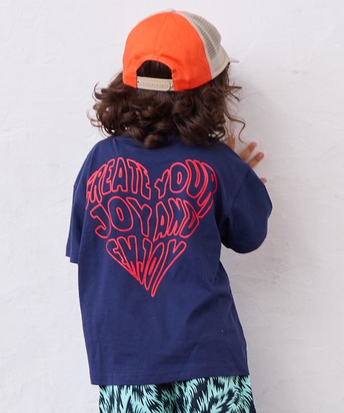 LSP WOW(エルエスピーワオ)の「【LSP WOW!】バックプリント半袖Tee(Tシャツ/カットソー・キッズ・ライム/ブルー/ブラック/アイボリー/オレンジ/ネイビー/パープル/レッド/カーキ/グレー・120/110/100/90/130/80)」の6枚目の写真