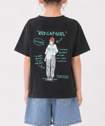 Red Cap Girl（レッドキャプガール）の「【30】〔RedCapGirl/レッドキャップガール〕アソートイラスト ドロップショルダー 半袖Tシャツ キッズ（Tシャツ/カットソー）」