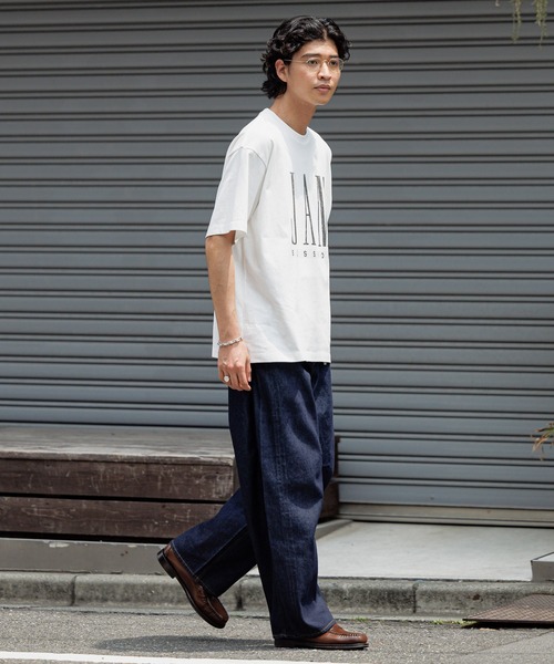 RAGEBLUE（レイジブルー）の「MUSICロゴ/オーバーサイズTシャツ（Tシャツ/カットソー・メンズ・ホワイト/ブラック/イエロー・MEDIUM/LARGE）」の5枚目の写真