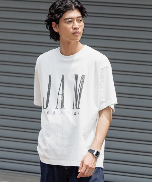 RAGEBLUE（レイジブルー）の「MUSICロゴ/オーバーサイズTシャツ（Tシャツ/カットソー・メンズ・ホワイト/ブラック/イエロー・MEDIUM/LARGE）」の7枚目の写真