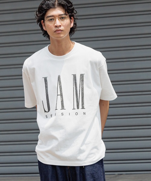 RAGEBLUE（レイジブルー）の「MUSICロゴ/オーバーサイズTシャツ（Tシャツ/カットソー・メンズ・ホワイト/ブラック/イエロー・MEDIUM/LARGE）」の8枚目の写真
