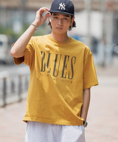 RAGEBLUE（レイジブルー）の「MUSICロゴ/オーバーサイズTシャツ（Tシャツ/カットソー・メンズ・ホワイト/ブラック/イエロー・MEDIUM/LARGE）」の18枚目の写真