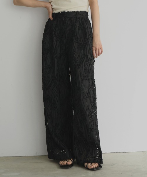 hellam(へラム)の「刺繍レース ストレートパンツ(その他パンツ・レディース・ベージュ/ブラック/アイボリー・FREE)」の13枚目の写真