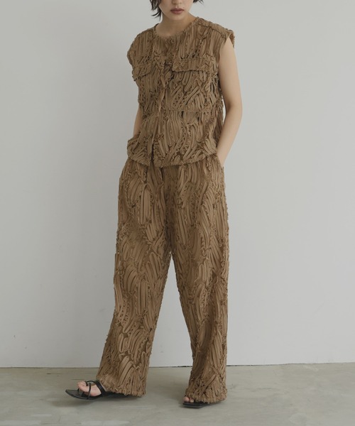 hellam(へラム)の「刺繍レース ストレートパンツ(その他パンツ・レディース・ベージュ/ブラック/アイボリー・FREE)」の21枚目の写真