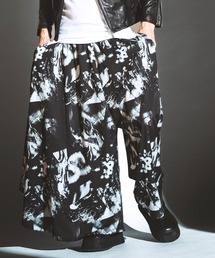 【NO ID.】Asymmetry Drape Wide Pants / アシンメトリー ドレープ ワイド パンツ