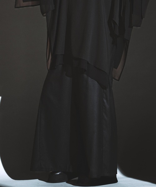 NO ID.（ノーアイディ）の「【NO ID.】Asymmetry Drape Wide Pants / アシンメトリー ドレープ ワイド パンツ（スラックス・メンズ・グレー/ブラック/その他22・2/1）」の4枚目の写真