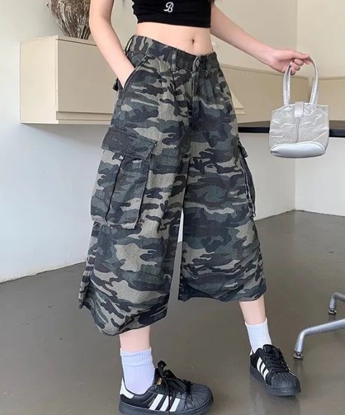 SCULPTOR camo柄　ハーフパンツ　カーゴパンツ SCULPTOR】☆人気商品☆ツイル カーゴ ハーフ パンツ (SCULPTOR